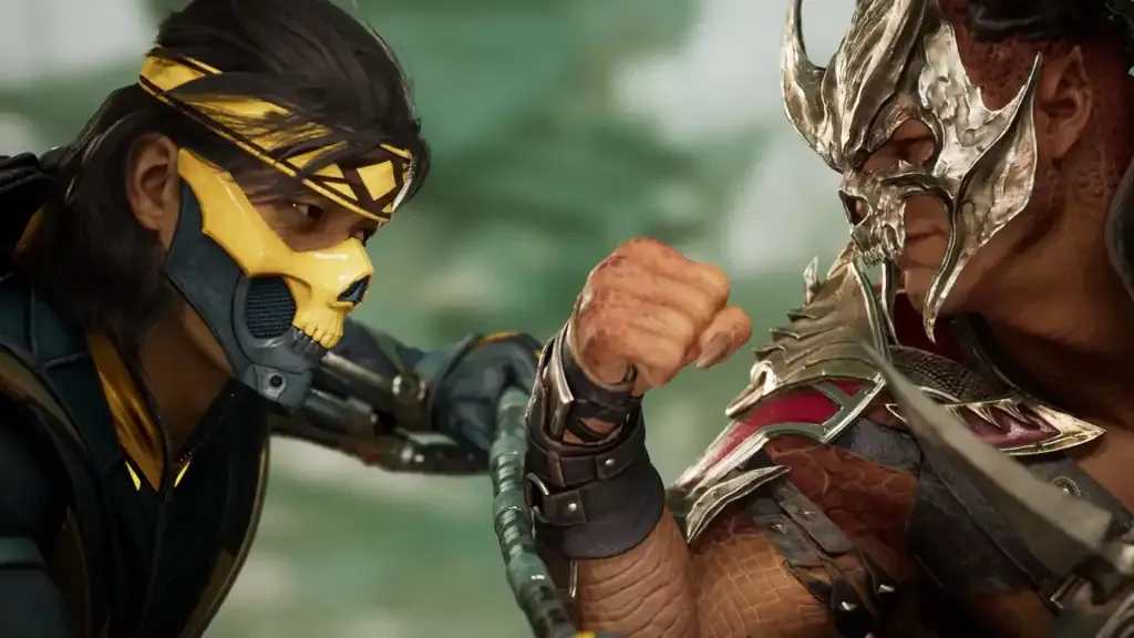 Luchadores en un combate épico con máscaras y armaduras en un estilo de videojuegos de lucha, representando la intensidad y el espíritu competitivo del Old School Club.