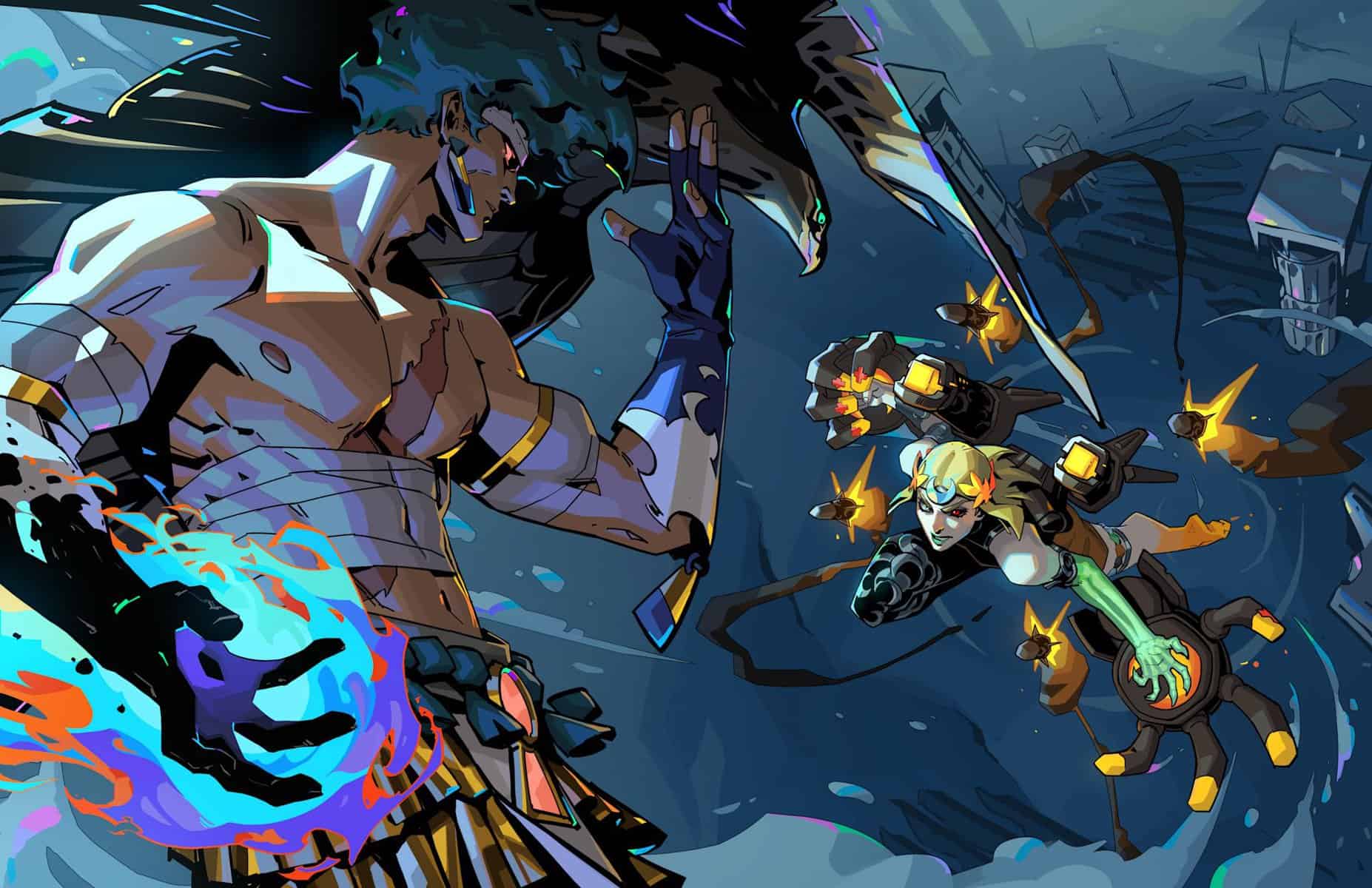Ilustración 4K de Hades II con estética de Supergiant Games