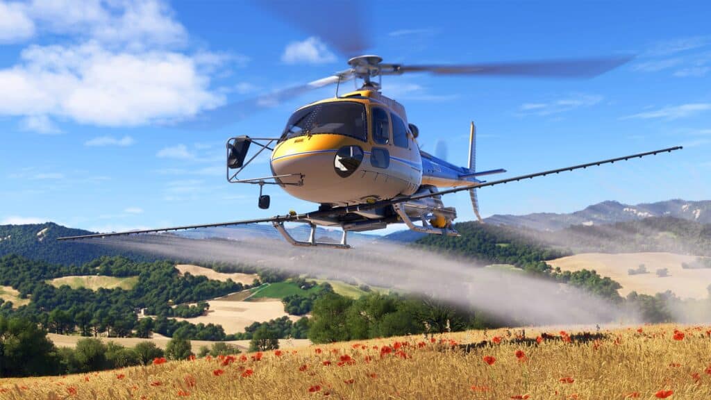 Simulator de vuelo de helicóptero.