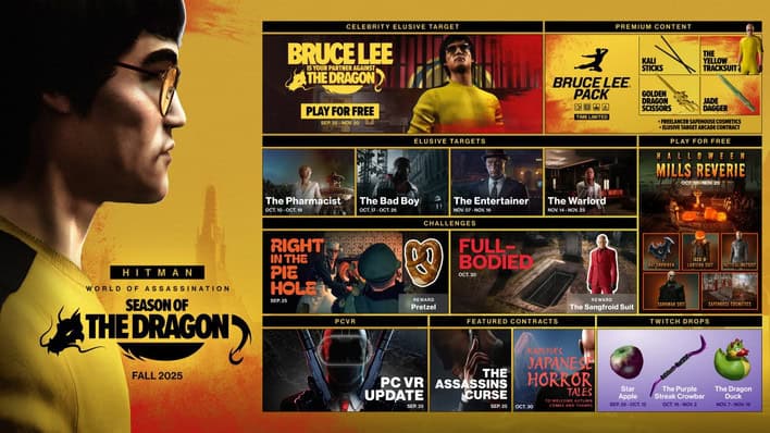 Cartel promocional de la Season of the Dragon en Hitman World of Assassination.