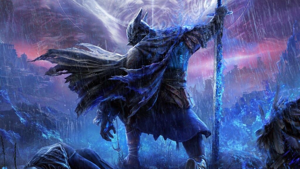 Arte promocional de Elden Ring Nightreign destacando la atmósfera oscura del juego