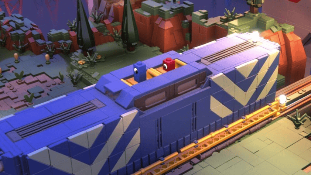 Plataformas y desafíos de Lego Voyagers en escenarios de piezas Lego