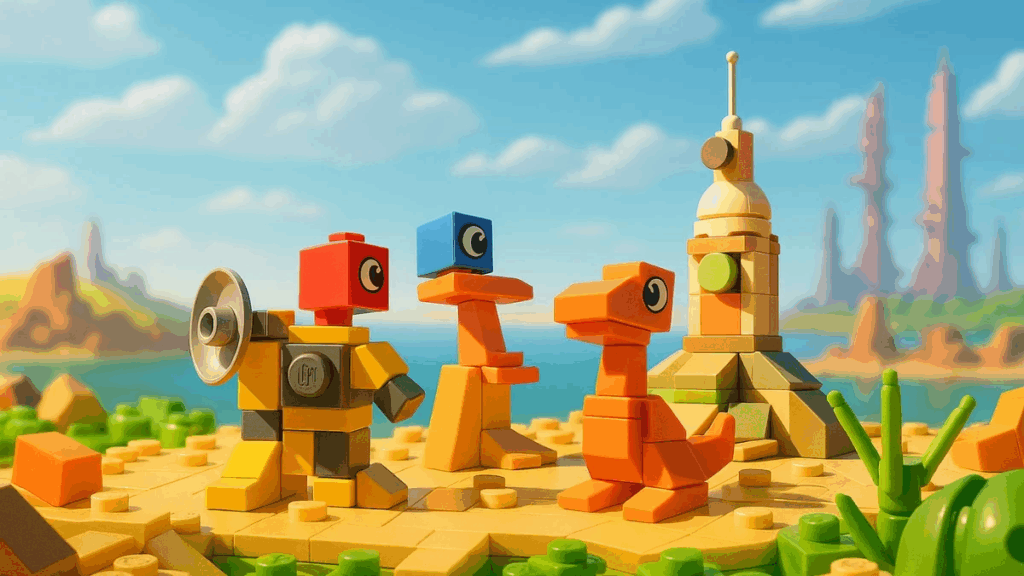 Rompecabezas cooperativo de Lego Voyagers con narrativa no verbal