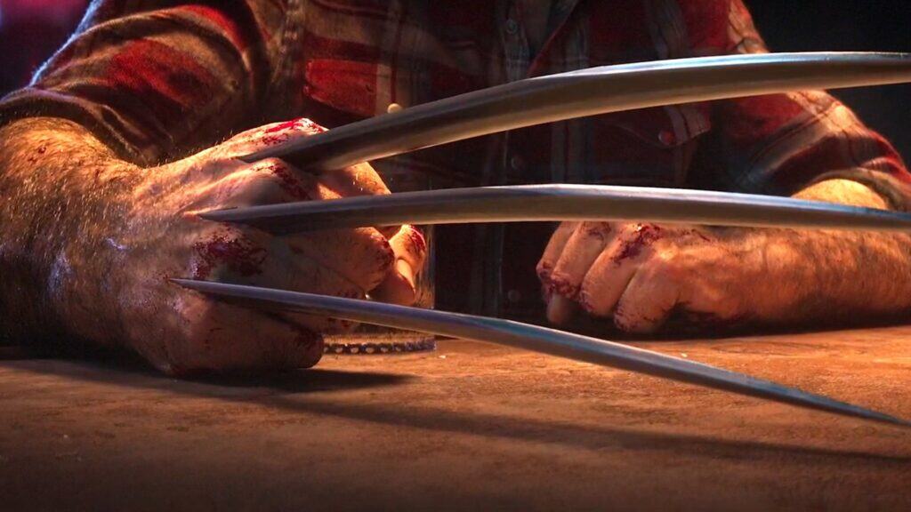 Wolverine de Insomniac peleando con sus garras desenvainadas.