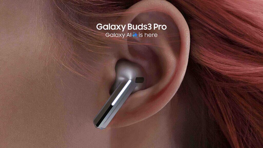 Samsung Galaxy Buds 3 Pro en el oído, auriculares con Galaxy AI y diseño renovado