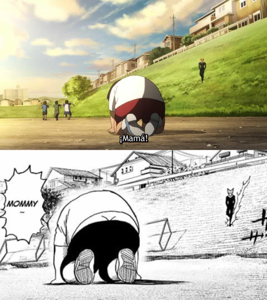 garou deslizandose anime manga