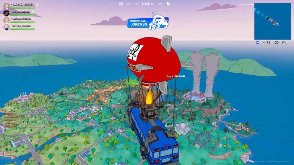 Mapa Fortnite x Los Simpsons