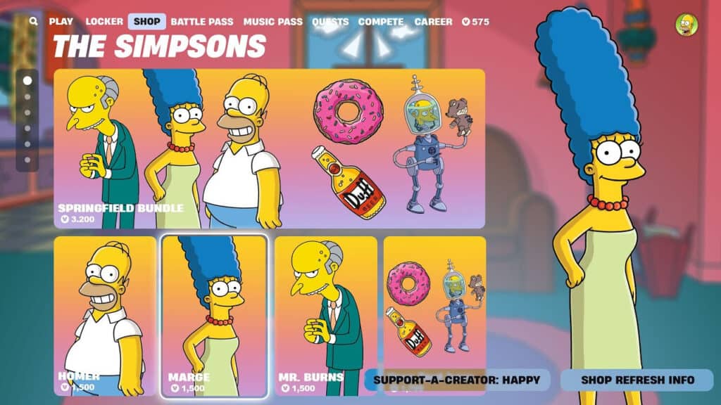 Los Simpson en Fortnite