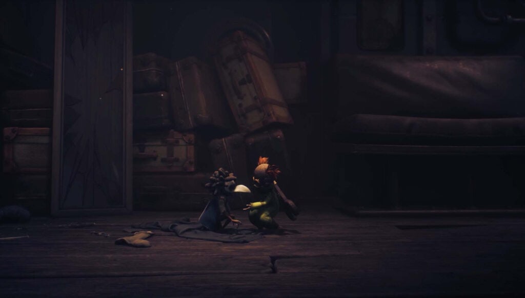 Little Nightmares 3 Necropolis ciudad desértica con Monster Baby.