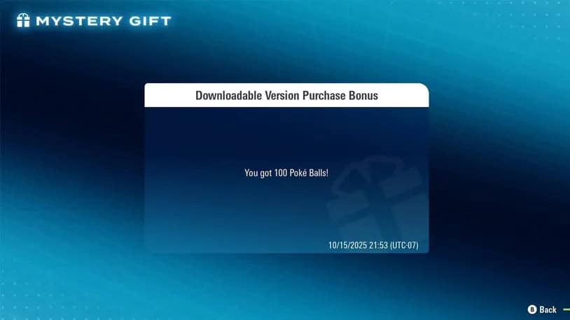 Cómo desbloquear el menú Mystery Gift en Pokémon Legends Z-A paso a paso