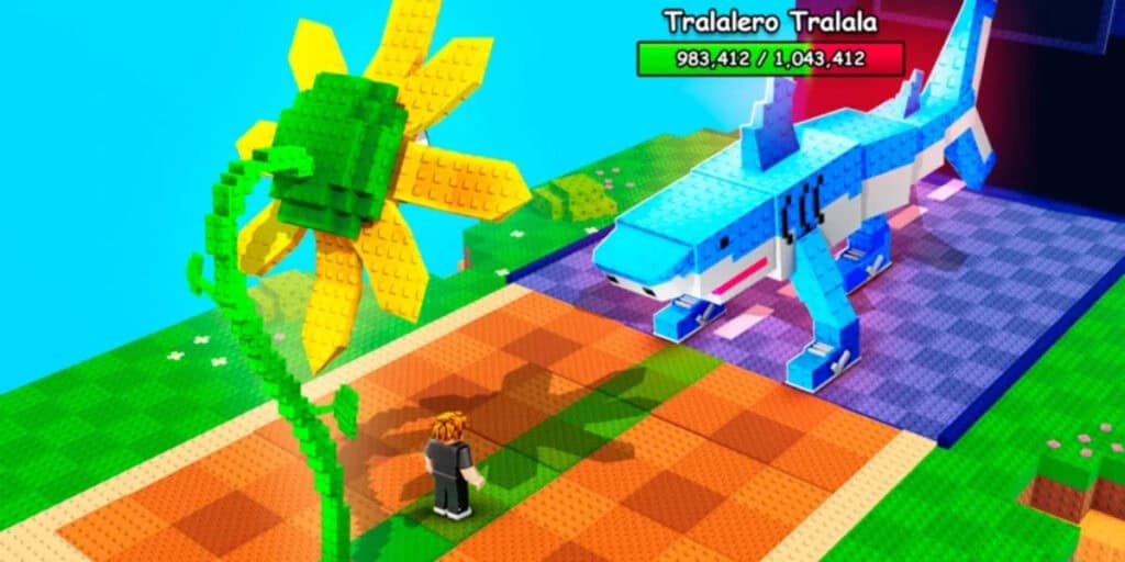 Bioma Desierto desbloqueado en Plants vs Brainrots tras vencer todas las oleadas.