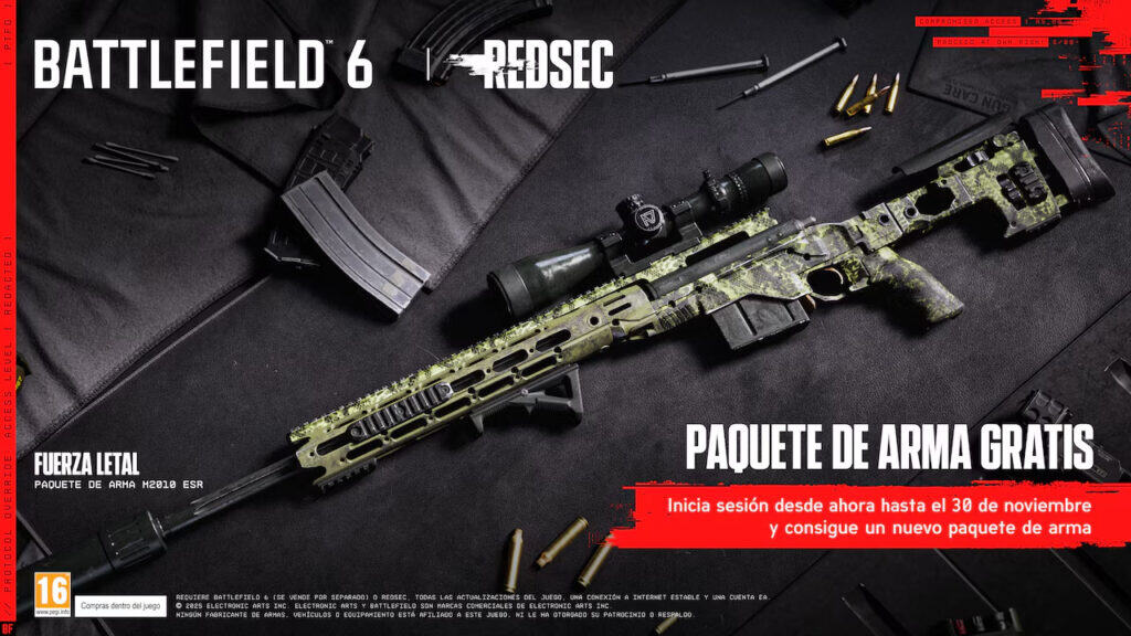 Pack de Arma gratis Battlefield 6