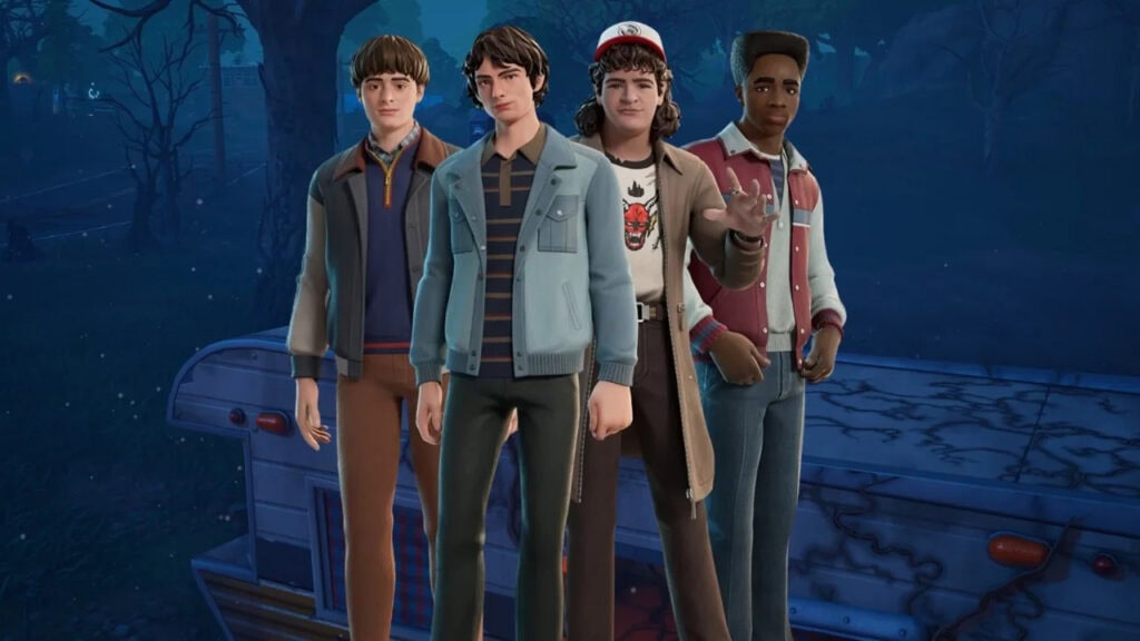 Stranger Things Fortnite skins de Mike Dustin Will y Lucas