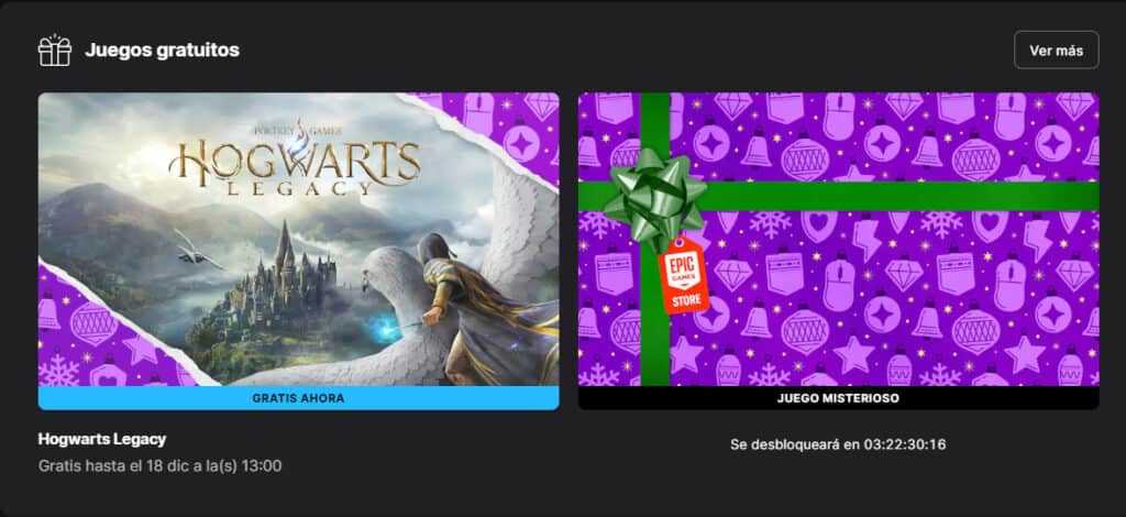 Juegos gratis de Epic Games en Navidad 2025