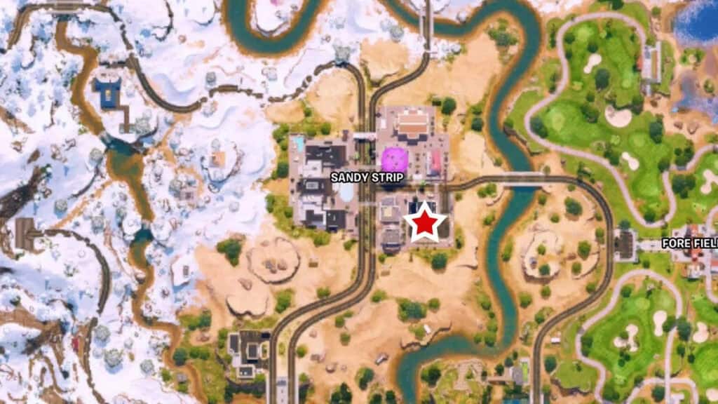 DeLorean en Fortnite Sandy Strip