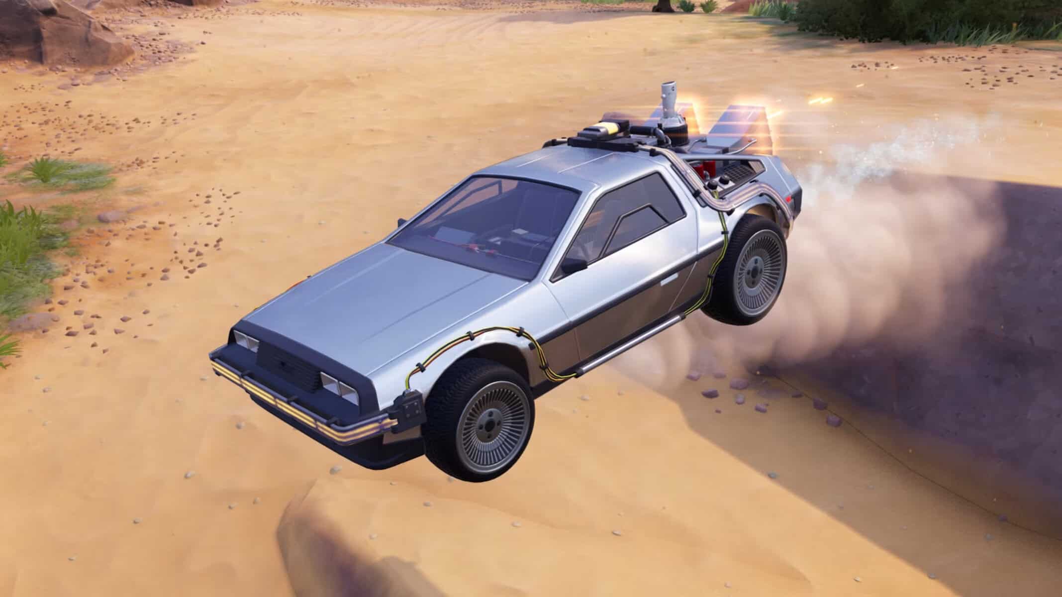 Dónde encontrar el DeLorean en Fortnite Winterfest 2025