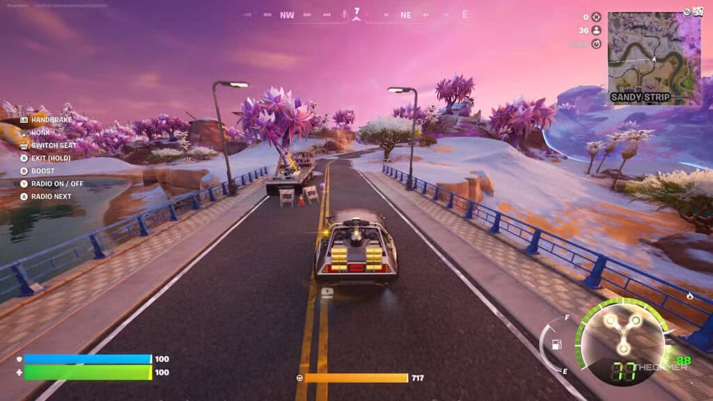 Dónde encontrar el DeLorean en Fortnite