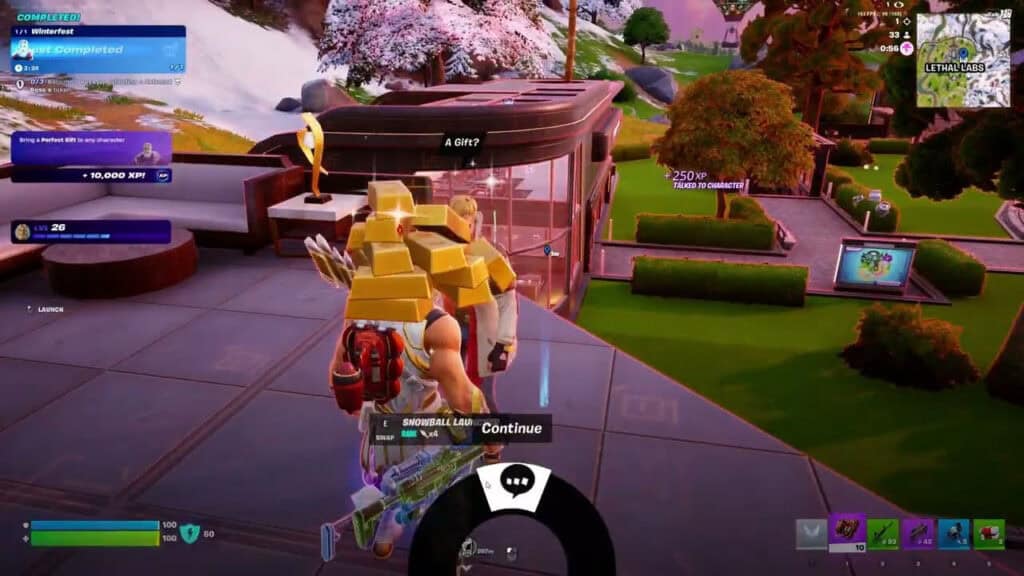 Regalo Perfecto en Fortnite Winterfest 2025