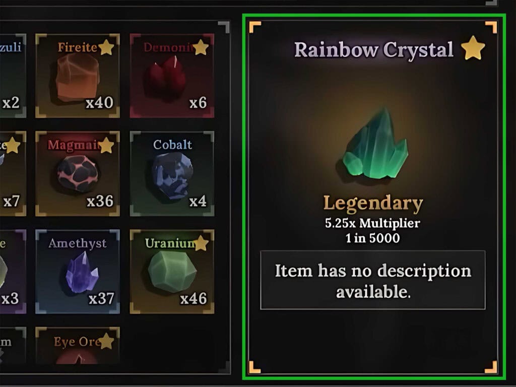 Rainbow Crystal en The Forge