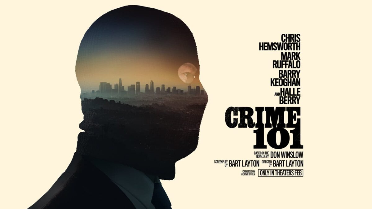 Imagen de Crime 101, thriller criminal protagonizado por Chris Hemsworth, estreno de cine 2026.