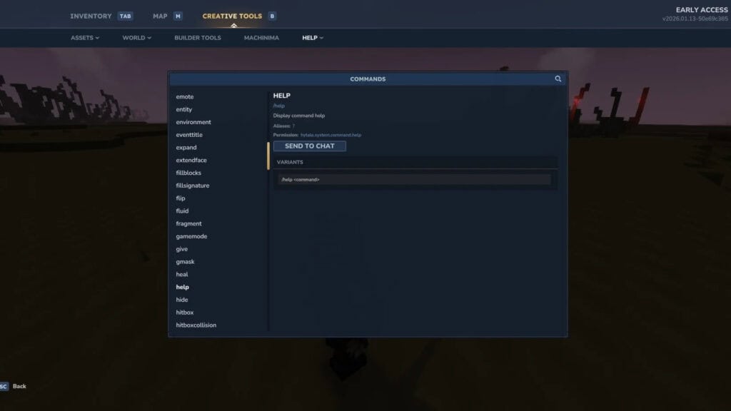 Comandos de Hytale