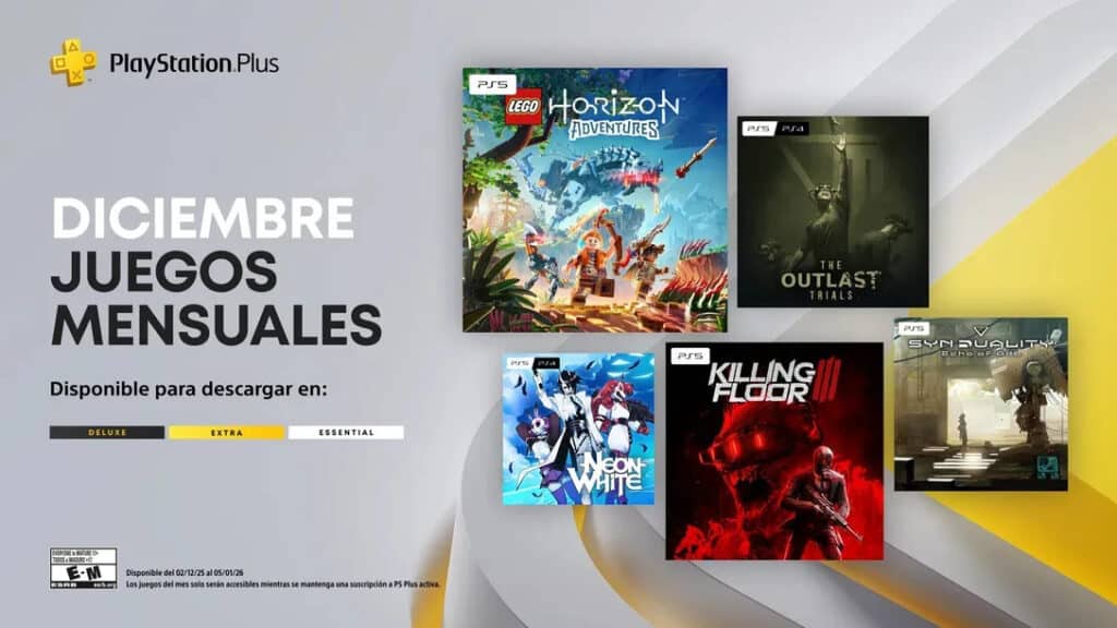 PS Plus diciembre 2025