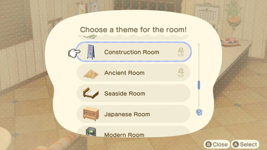 VIP Room en Animal Crossing New Horizons