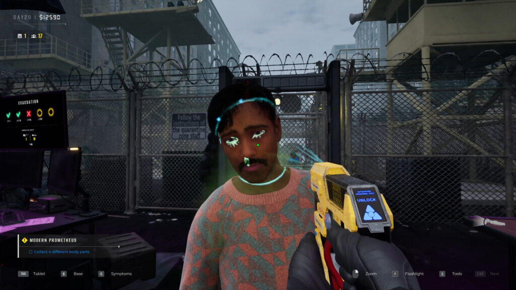 Síntomas en Quarantine Zone