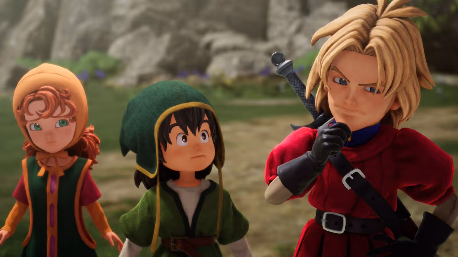 Exploración y combates iniciales en Dragon Quest VII Reimagined