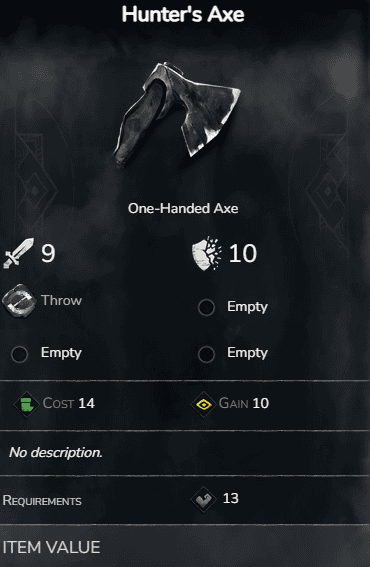 lista de armas No Rest for the Wicked