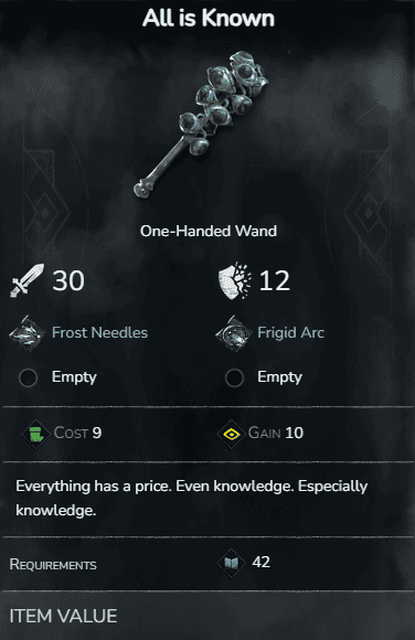 lista de armas No Rest for the Wicked