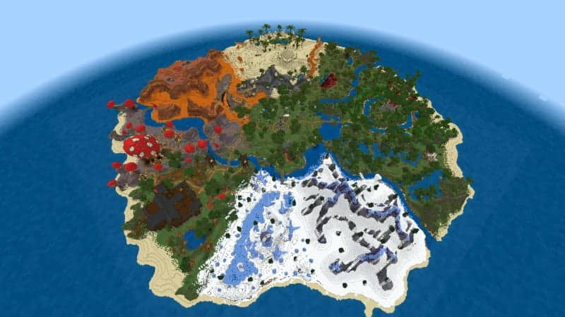 semillas de minecraft con todos los biomas