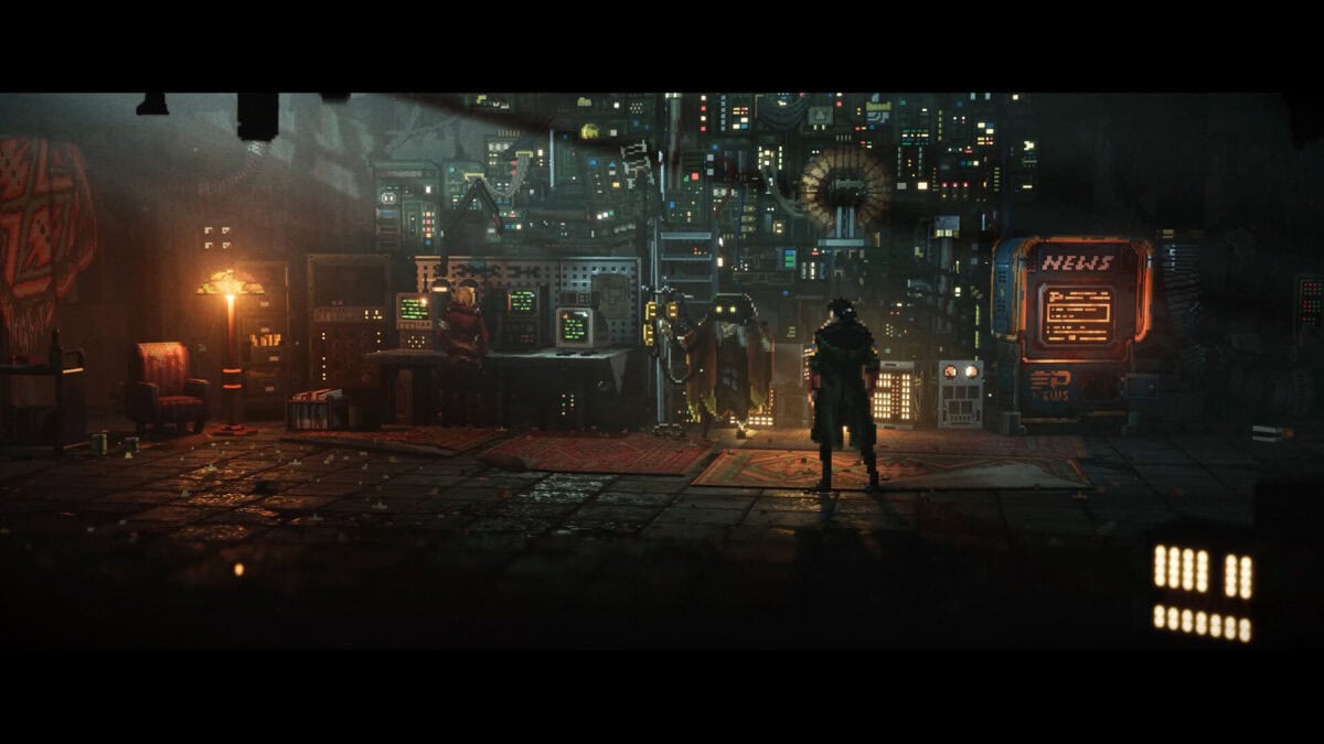 Warren explorando los entornos noir y cyberpunk de Replaced en pixel art.1