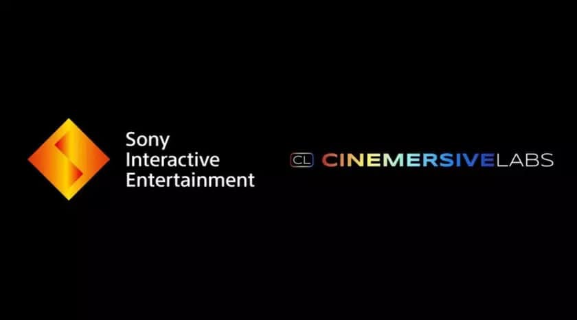 Logotipo de Sony Interactive Entertainment junto a la mención de la adquisición de Cinemersive Labs.