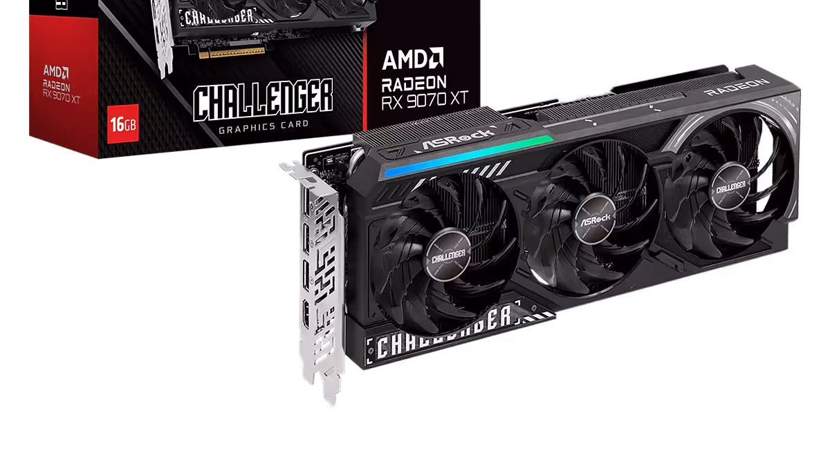 ASRock Radeon RX 9070 XT Challenger 16GB OC — 16GB de VRAM para jugar sin preocupaciones de memoria