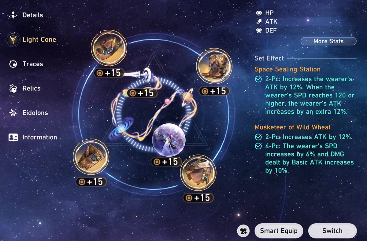 Relic Menu
