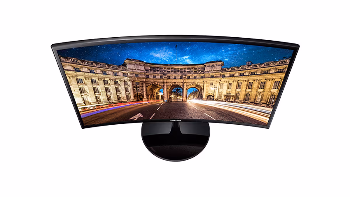 Samsung 24 Inch Curved LC24F390FHNXZA — Curva Samsung compacta para setups modestos
